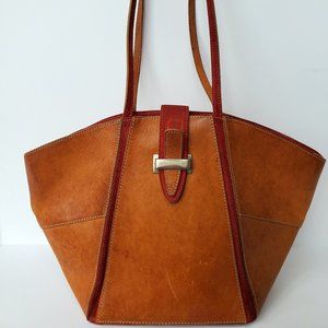 Vintage 1970s Claudia Italian Leather Suede Shoulder Bag